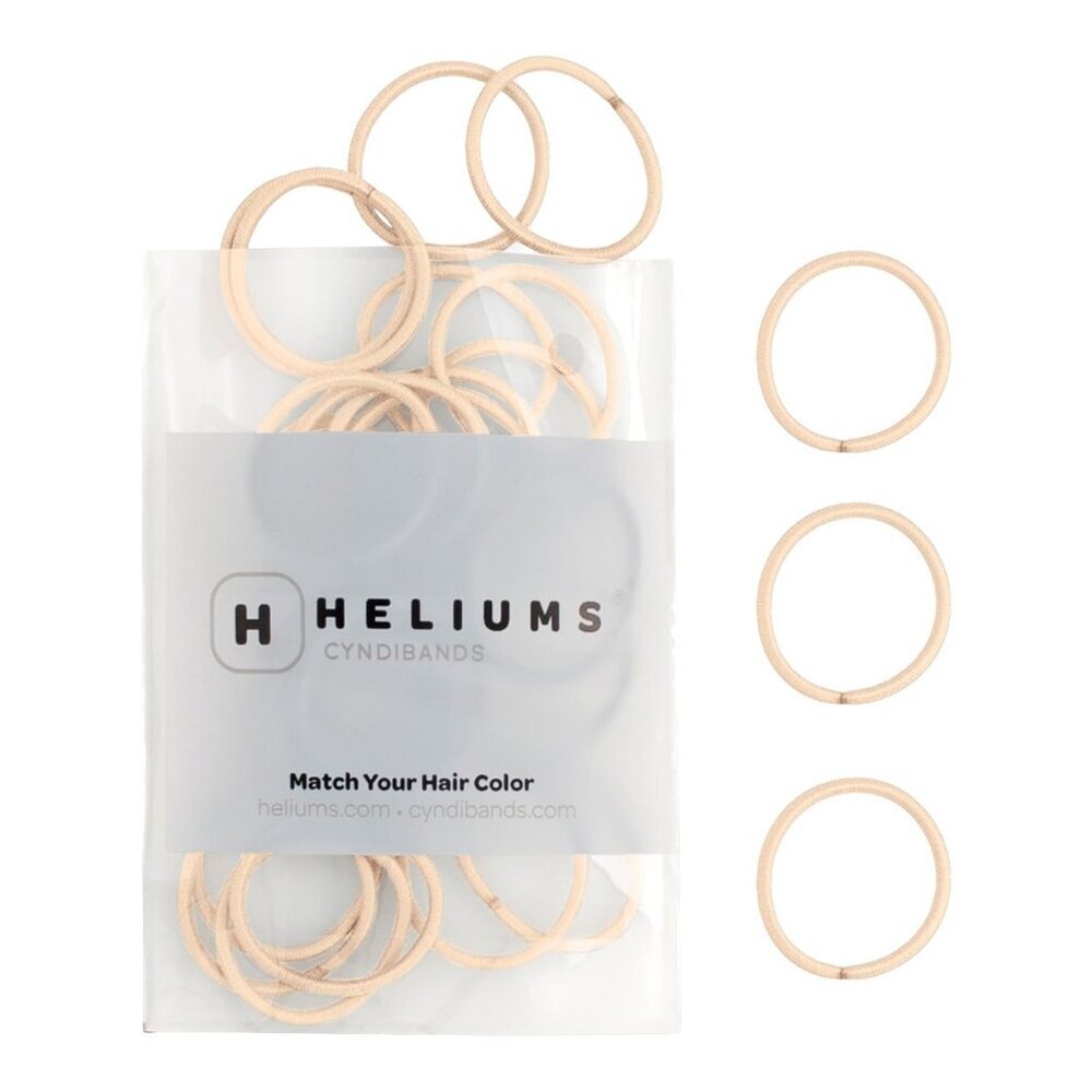 Small Hair Ties - Beige Blonde - No Damage Mini 1 Inch Reusable 2mm Elastics for